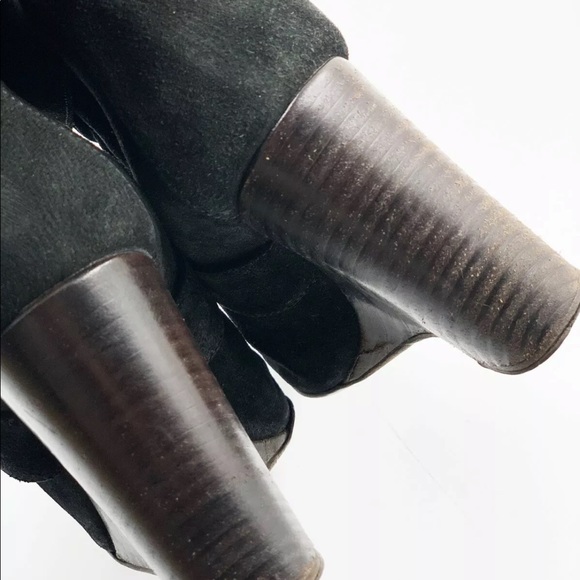 BALENCIAGA Black Suede Wedge Boots - 7 - Picture 10 of 12